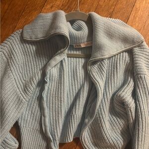 Zara Women's Blue Sweater